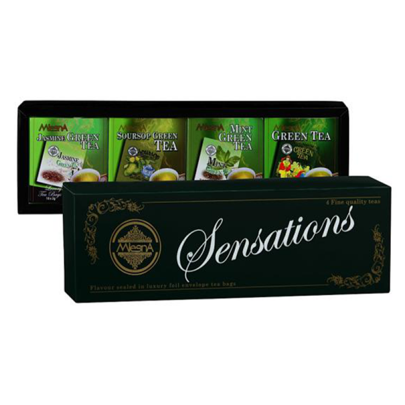 Mlesna Sensation zöld tea válogatás 80 g 4x10 filteres