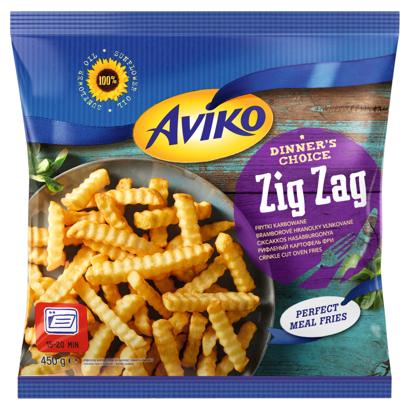 Aviko Zig Zag cikcakkos hasábburgonya sütőbe süthető 450 g