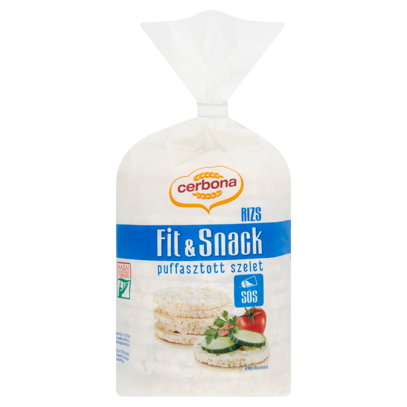 Cerbona Fit & Snack puffasztott rizsszelet 90 g tengeri sós