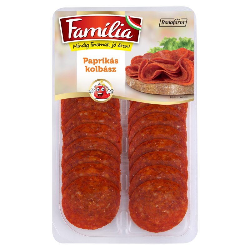 Família kolbász 55 g paprikás szeletelt