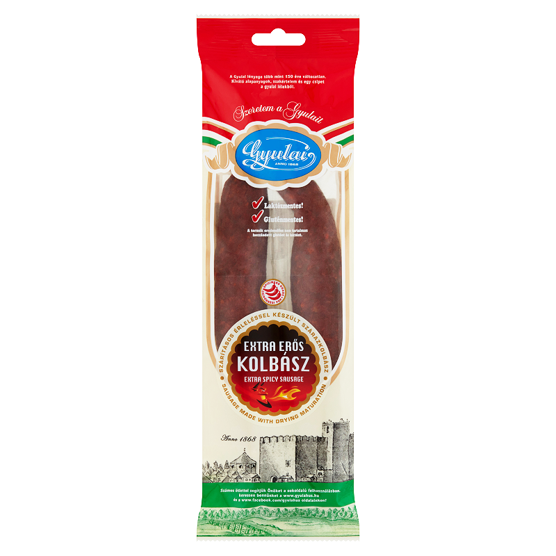 Gyulai extra erős kolbász 250 g védőgázas csomagolásban