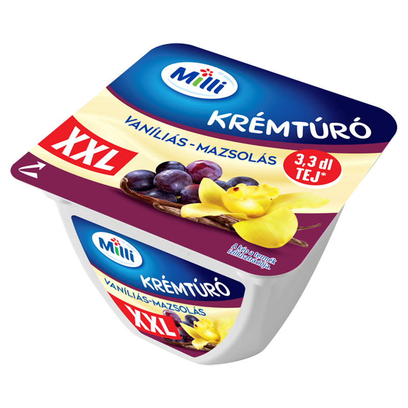 Milli XXL krémtúró 150 g vaníliás-mazsolás