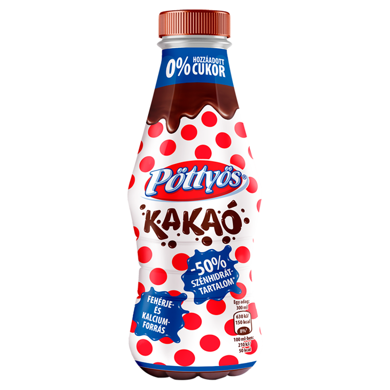 Pöttyös kakaó 300 ml 0% hozzáadott cukor