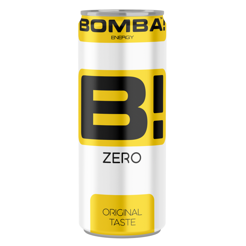 Bomba! ZERO, koffeintartalmú szénsavas ital 250 ml tutti-frutti ízű, cukormentes, édesítőszerrel