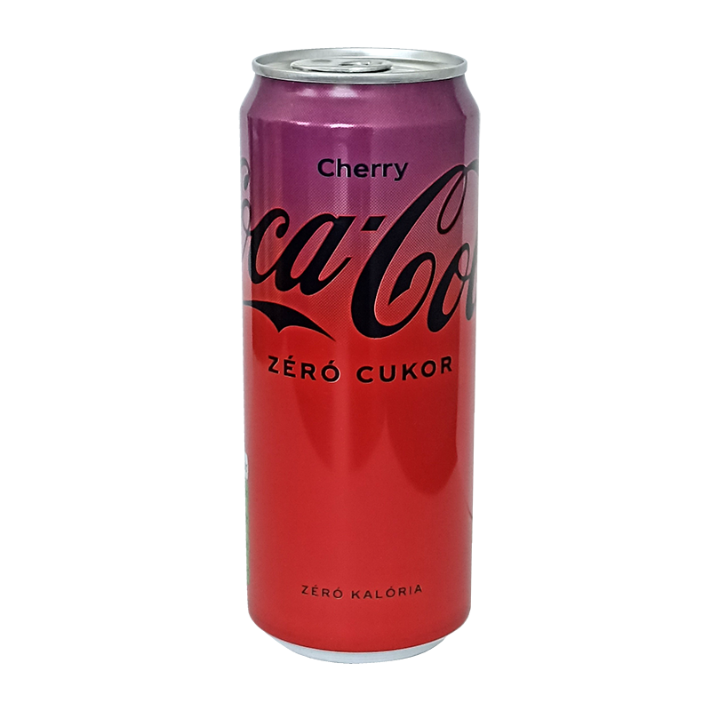 Coca-Cola Cherry Coke Zéró cukor szénsavas üdítőital 0,33 l dobozos