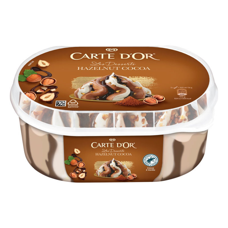 Carte d'Or jégkrém 825 ml mogyorós nugát ízű