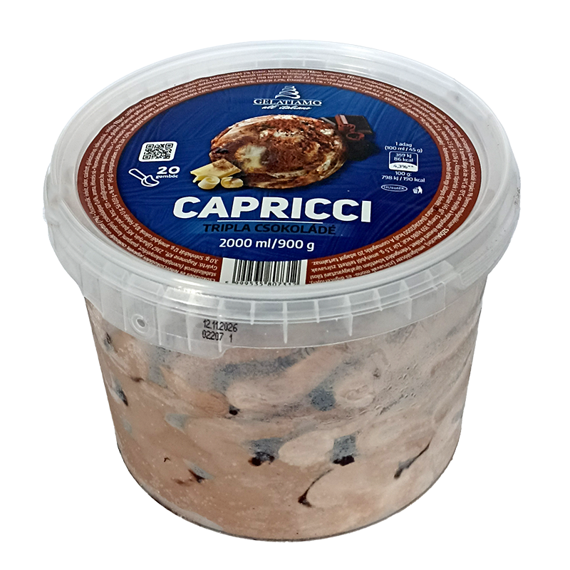 Gelatiamo Capricci jégkrém 2000 ml tripla csoki