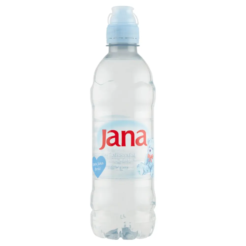 Jana természetes ásványvíz 0,5 l szénsavmentes, sportkupakos