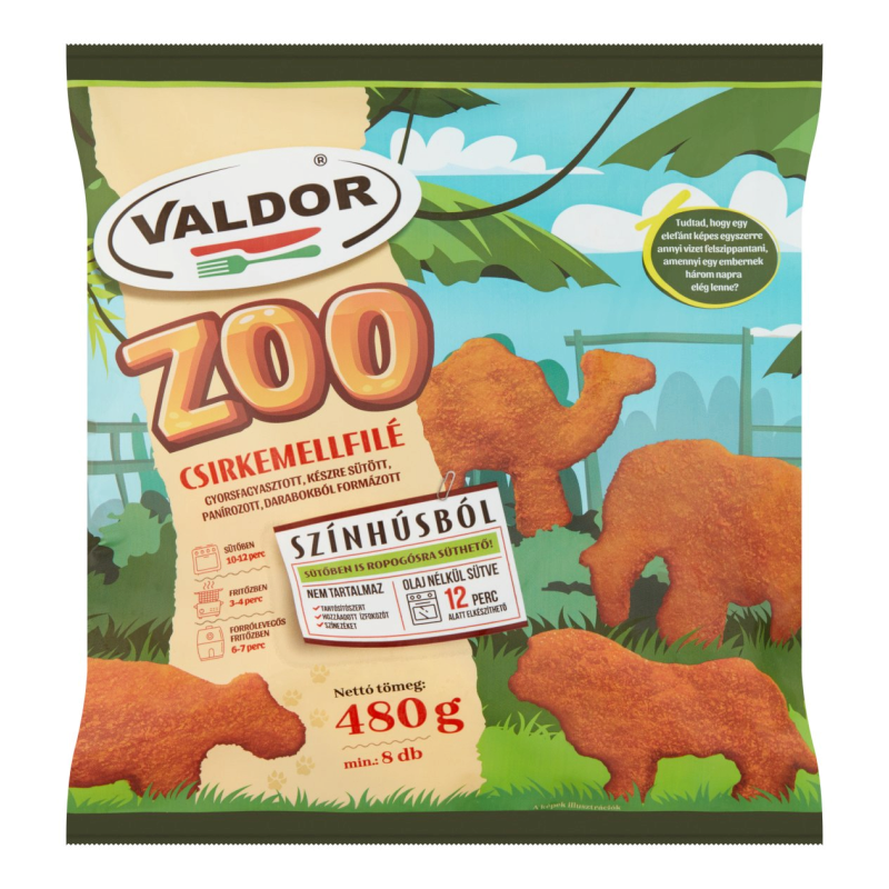 Valdor ZOO csirkemellfilé panírozott 480 g