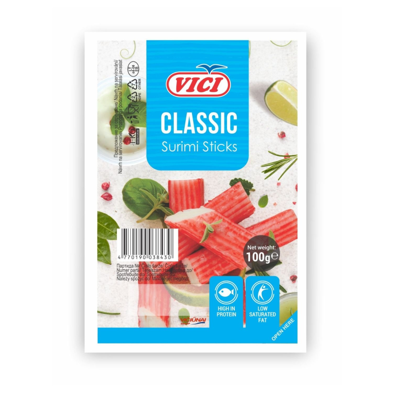 Vici Classic surimi rákízű halrúd 100 g