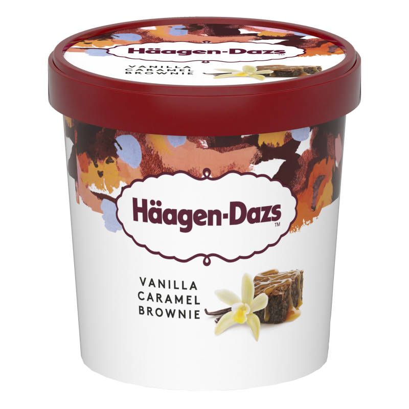 Häagen-Dazs jégkrém 460 ml vanilla jegkrém, karamellel és brownie-val