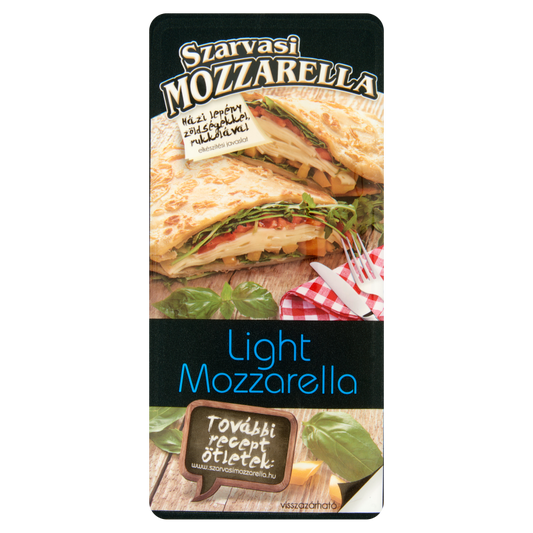 Szarvasi Mozzarella szeletelt sajt 100 g light