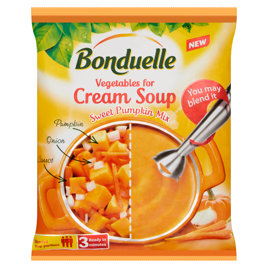 Bonduelle fagyasztott sütőtökös krémleves zöldségkeverék 400 g