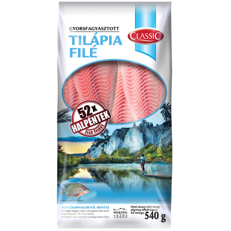 Classic gyorsfagyasztott tilápiafilé 540 g