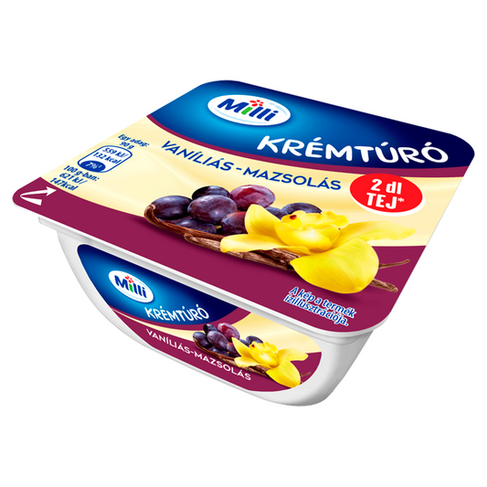 Milli krémtúró 90 g vaníliás-mazsolás