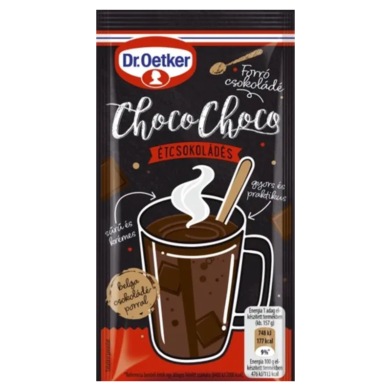 Dr. Oetker Choco-Choco forró csokoládé 32 g étcsokoládés