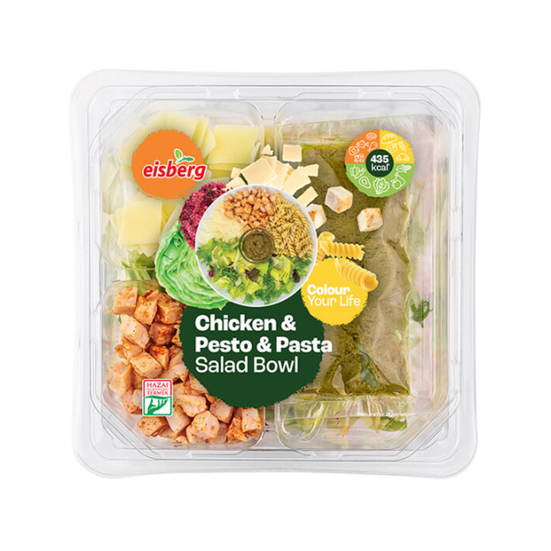 Eisberg csirkés salátatál pesztós tésztával 250 g