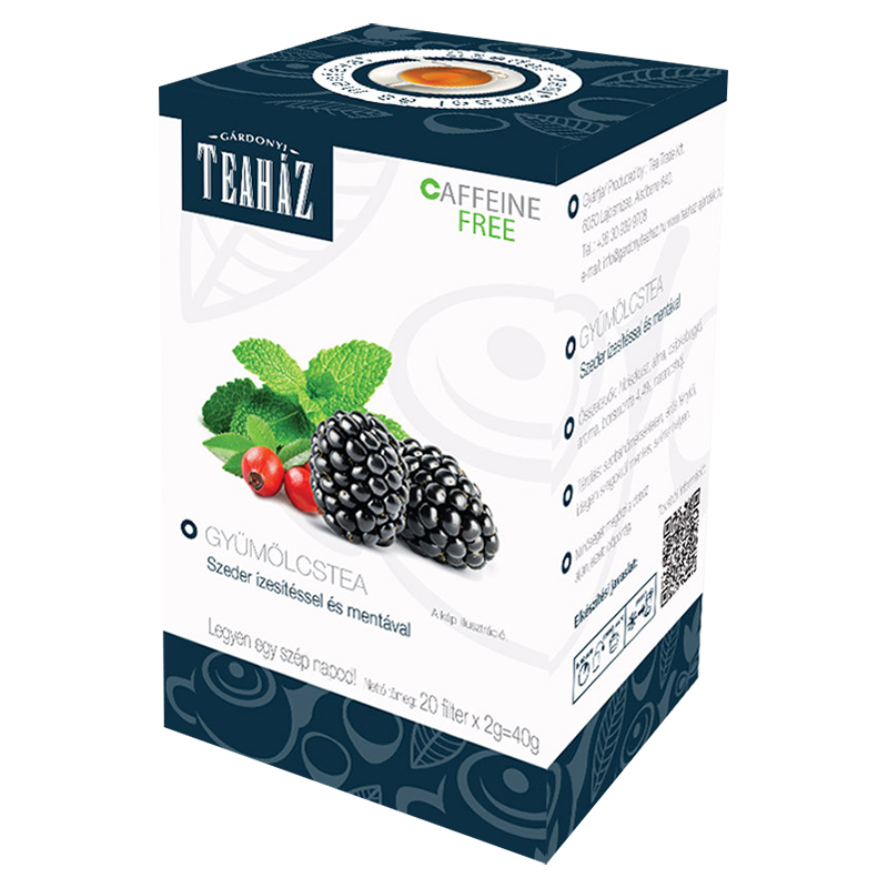 Gárdonyi Teaház 20x2 g filteres, szeder és menta ízesítéssel