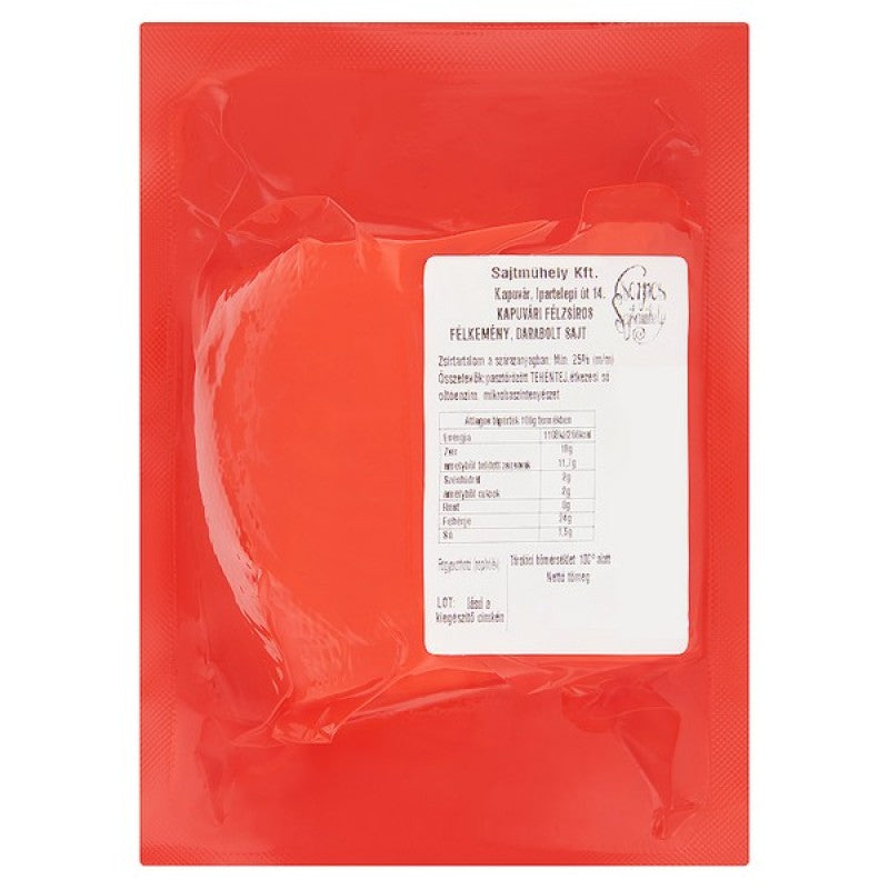 Cserpes kapuvári sajt darabolt (kb. 250 g)