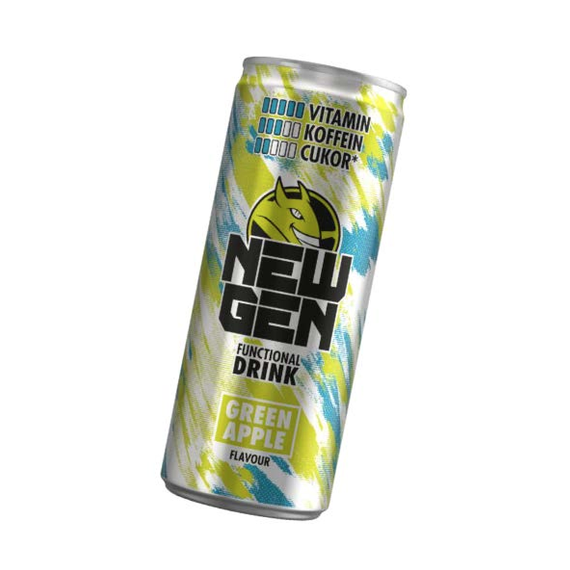 Hell New Gen szénsavas ital 250 ml green apple