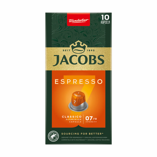 Jacobs Espresso 7 kávékapszula 10 db classico  Nespresso ®kávégép kompatibilis termék