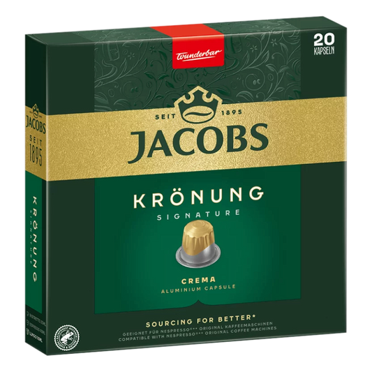 Jacobs Krönung Crema kávékapszula 20 db Nespresso ®kávégép kompatibilis termék