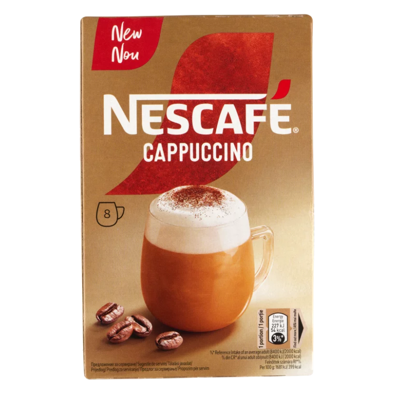 Nescafé Classic cappuccino azonnal oldódó kávéspecialitás 8x13,5 g