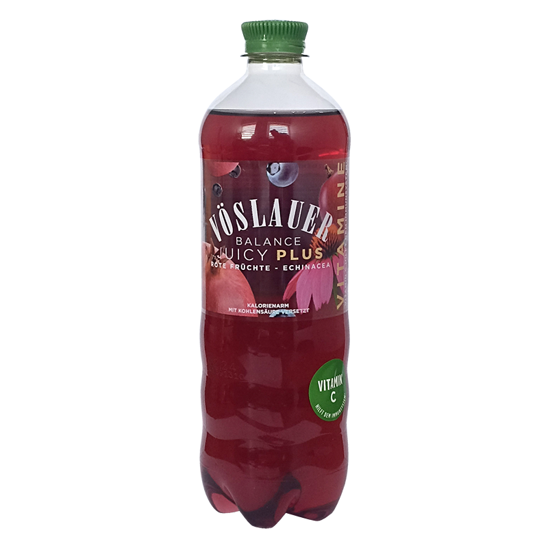 Vöslauer Balance Juicy Plus szénsavas ásványvíz 750 ml piros gyümölcsök